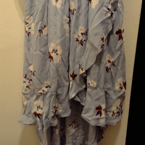 Aqua Floral High Low Skirt Dress in Small - Picture 6 of 7
